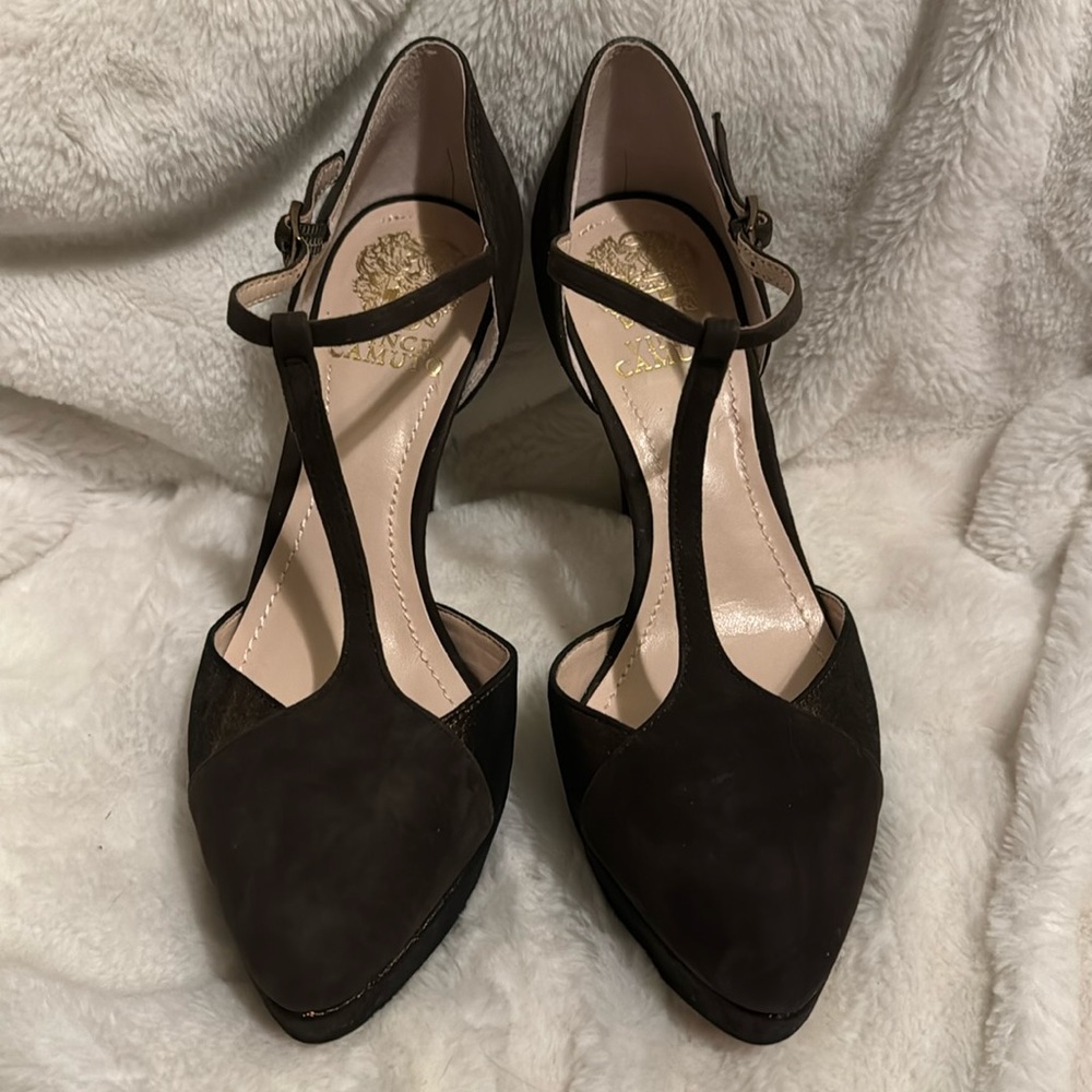 Vince Camuto Akido T-strap platform pumps